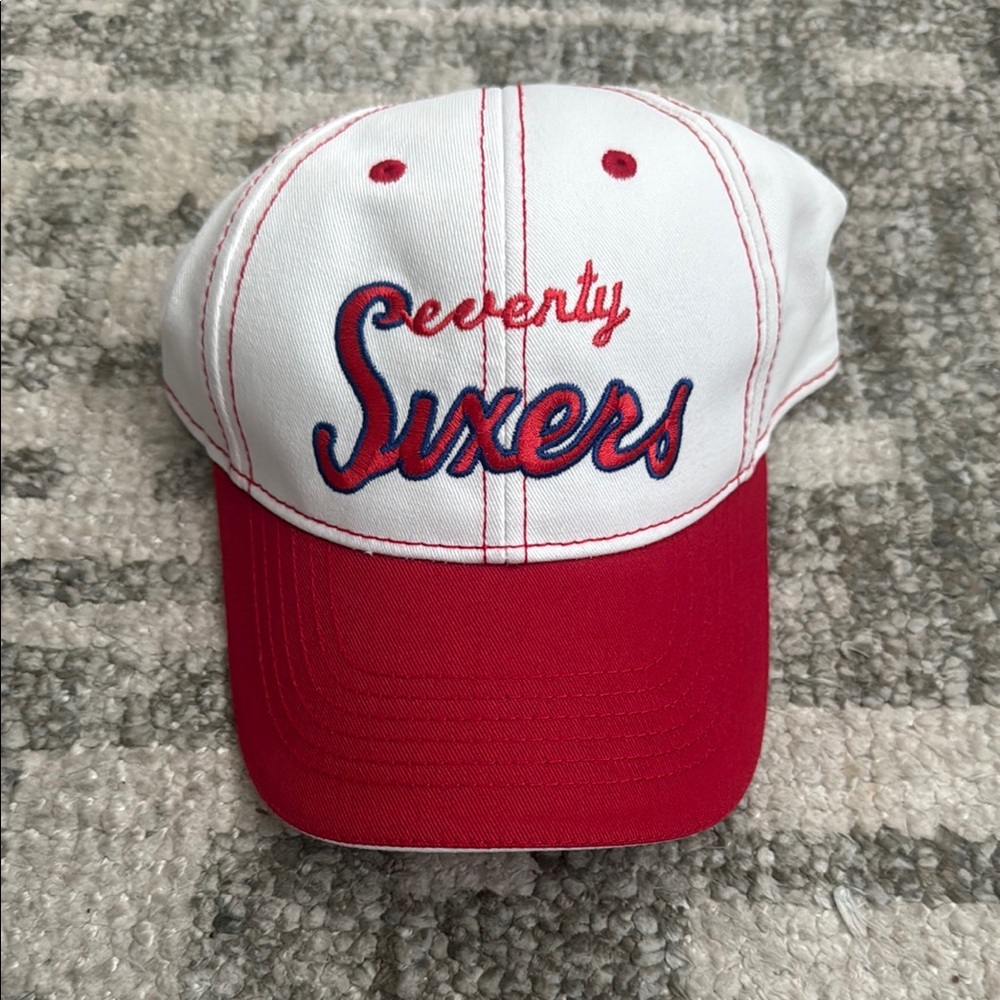 Philadelphia Seventy Sixers Red and White Cap